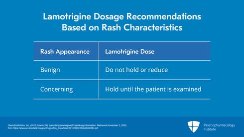 Lamotrigine Side Effects and Special Considerations